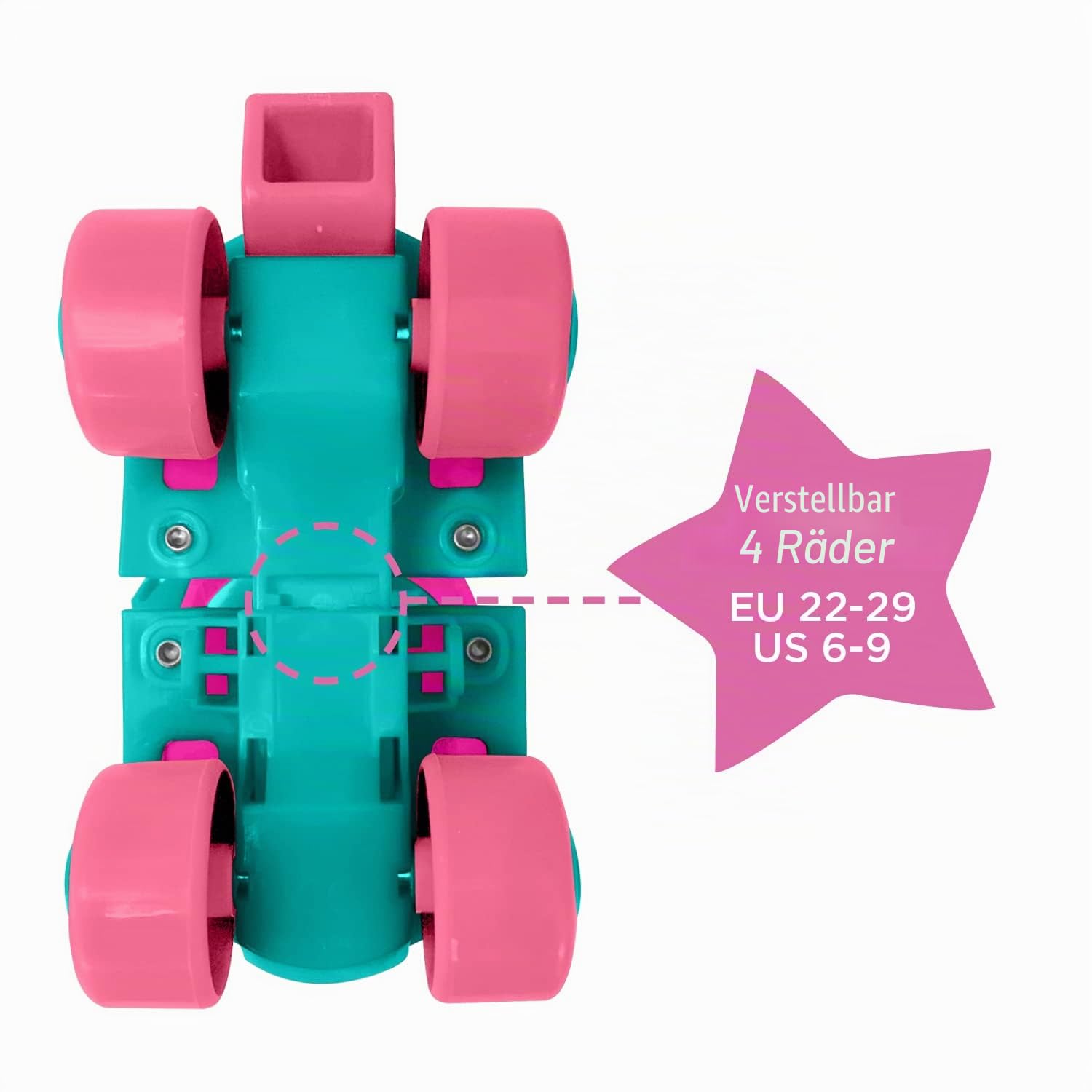 Mondo Toys 28511 Unicorn Rollschuhe, verstellbar von 22 bis 29 – Komplettset mit transparenter Tasche, Ellenbogenschützer und Knieschoner,