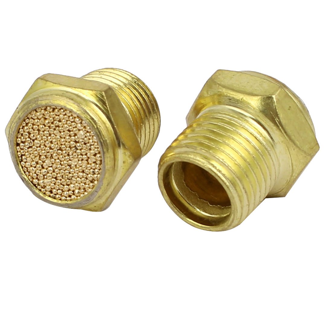 sourcingmap G1/8 Male Thread Flat Top Pneumatic Silencers Mufflers Noise Deadeners 8pcs - Image 2