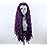 WXHWCX Synthetic Lace Front Wigs Purple Free Part Loose Wave Heat Resistant Natural Hairline Fiber Hair Glueless Lace Wigs for Women Cosplay Daily Party Wig 24inch