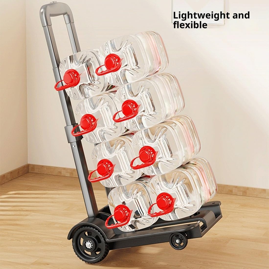 Carrello pieghevole a mano – Carrello portatile con ruote per bagagli da viaggio, shopping e uso domestico – Design compatto e leggero per un facile trasporto e stoccaggio