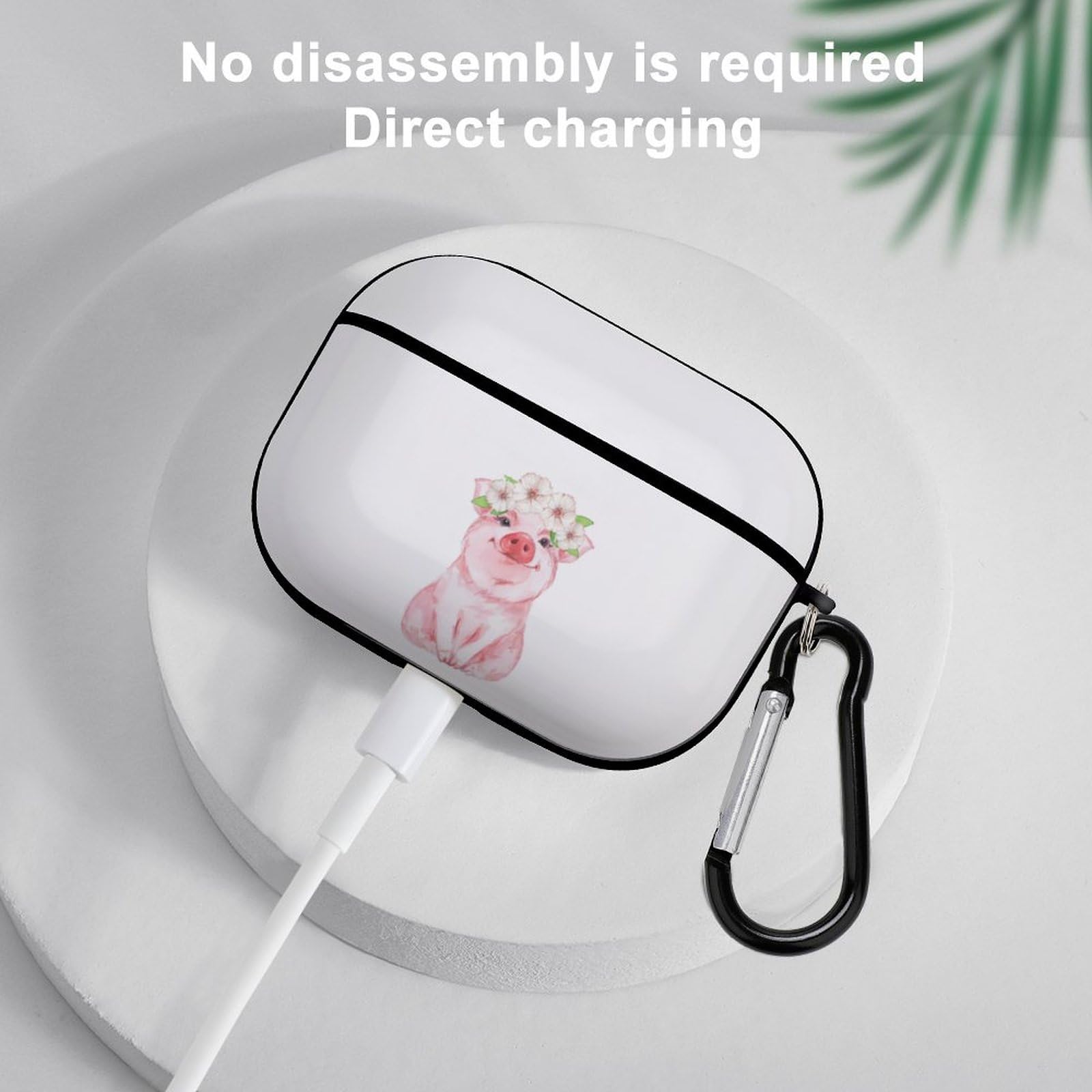 Amazon | 面白い 豚 ブタ (7) AirPods Pro2 ケース 2022年9月発売 シロ