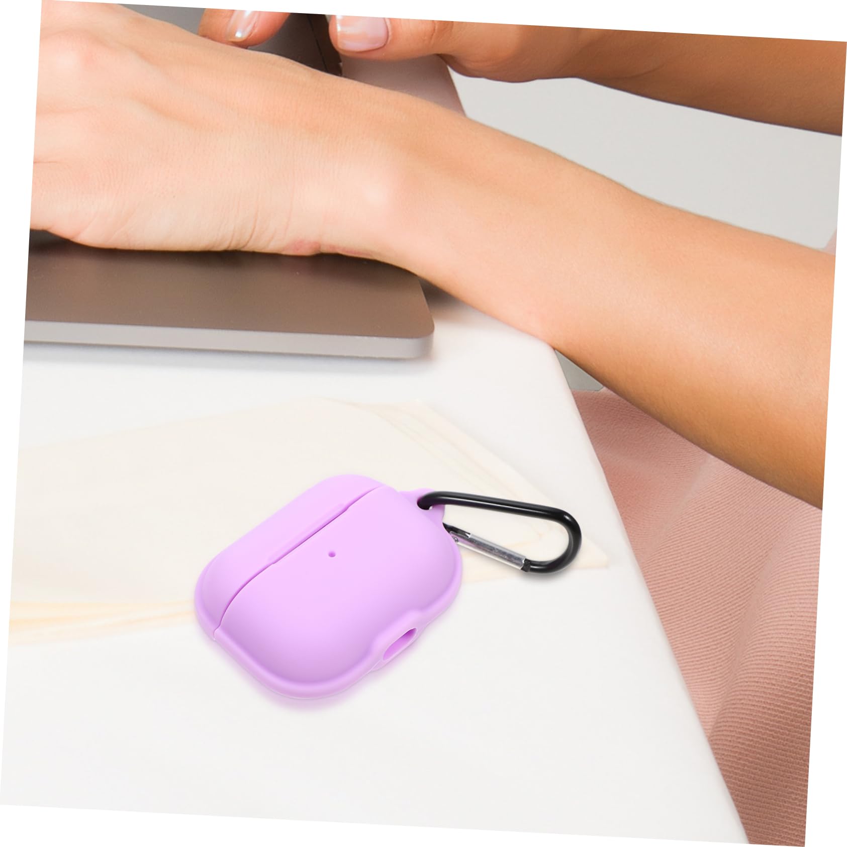DOITOOL 5piezas Estuche De Silicona Magnético para Auriculares Inalámbricos Funda Protectora Creativa Diseño Ligero y Portátil Color Aromático