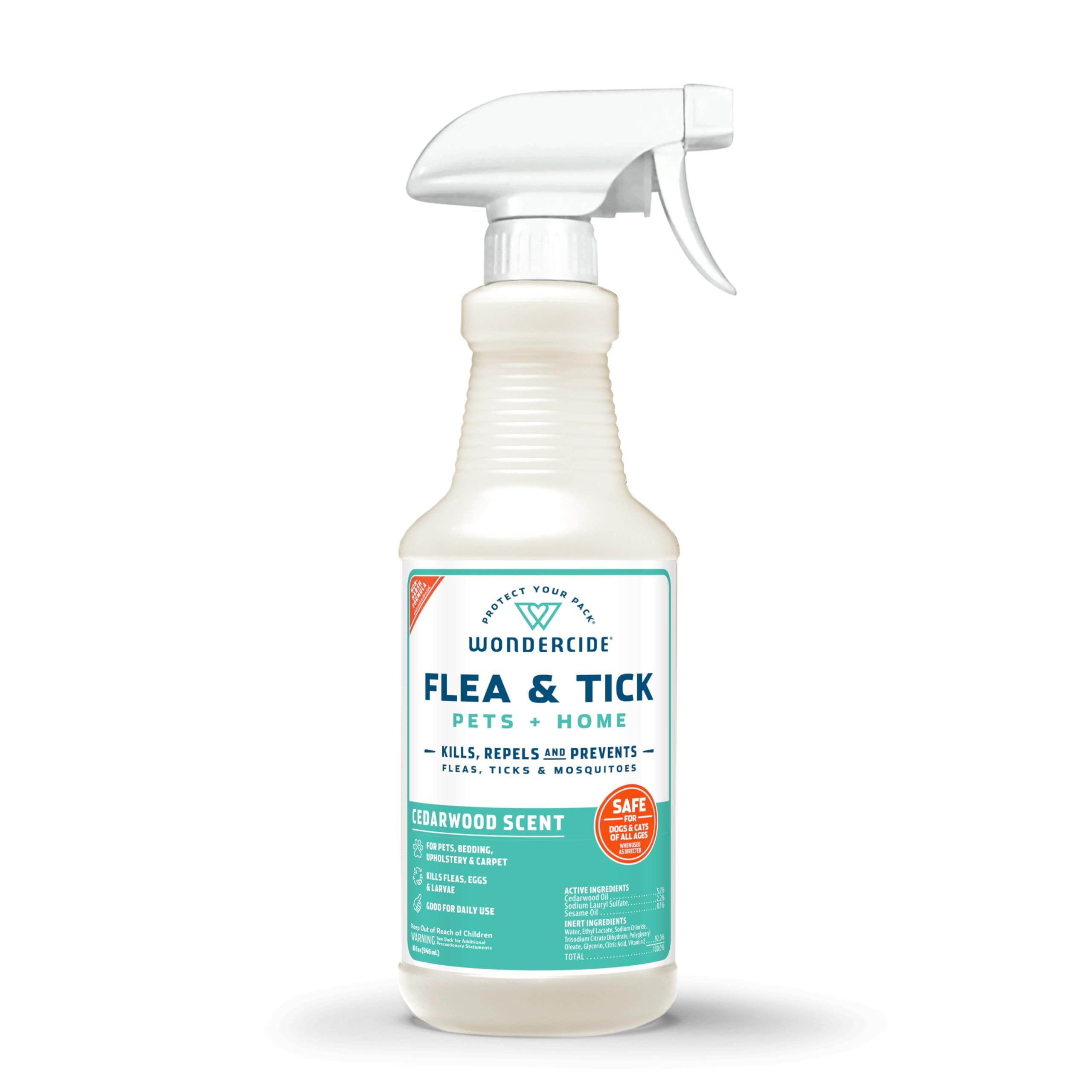 Wondercide Flea Tick &amp; Mosquito Spray for Pets &amp; Home - Cedarwood 16 fl oz