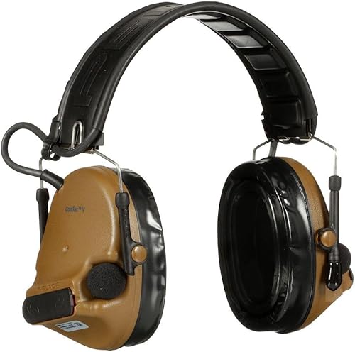 PELTOR 3M PELTOR ComTac V Auriculares para defensor auditivo, plegables, marrón coyote, MT20H682FB-09 CY