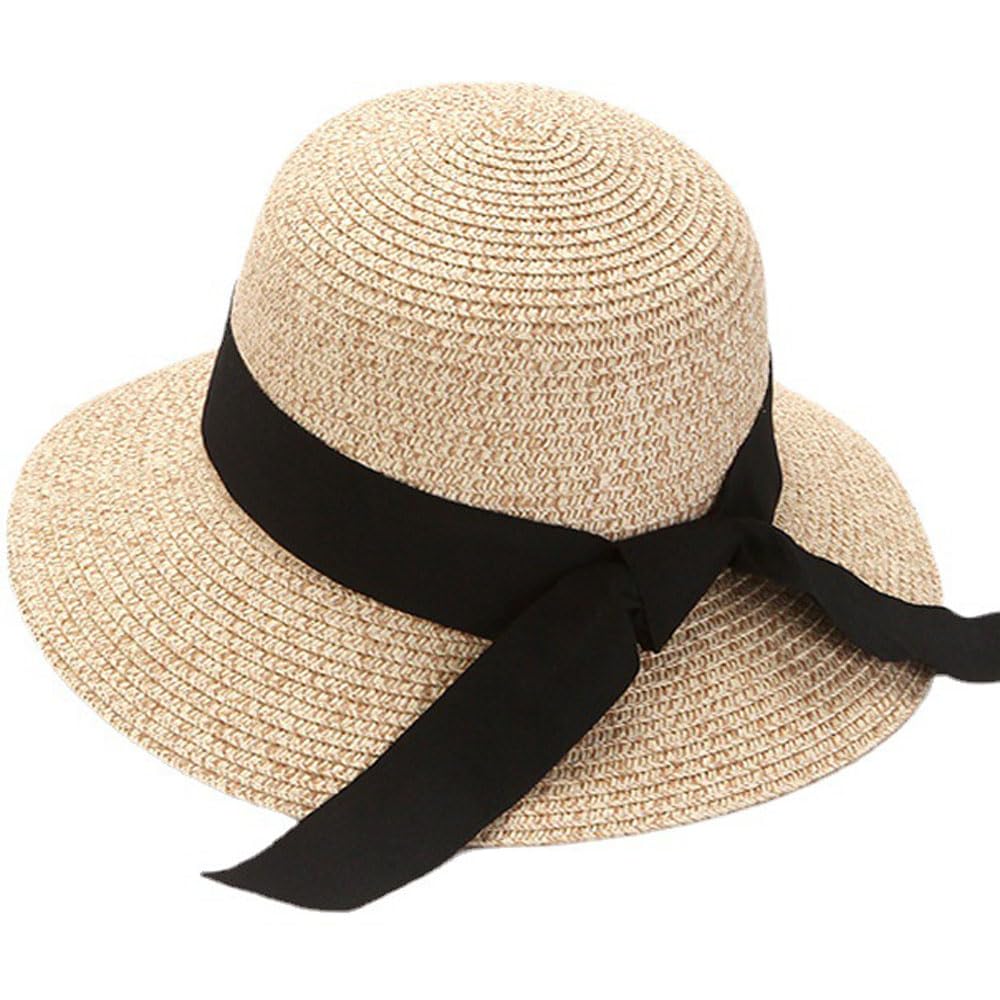 Babahu Women's 02-Beige Sun Hats Uv Protection Large Wide Brim Hat Packable Sun Hat For Straw Hats