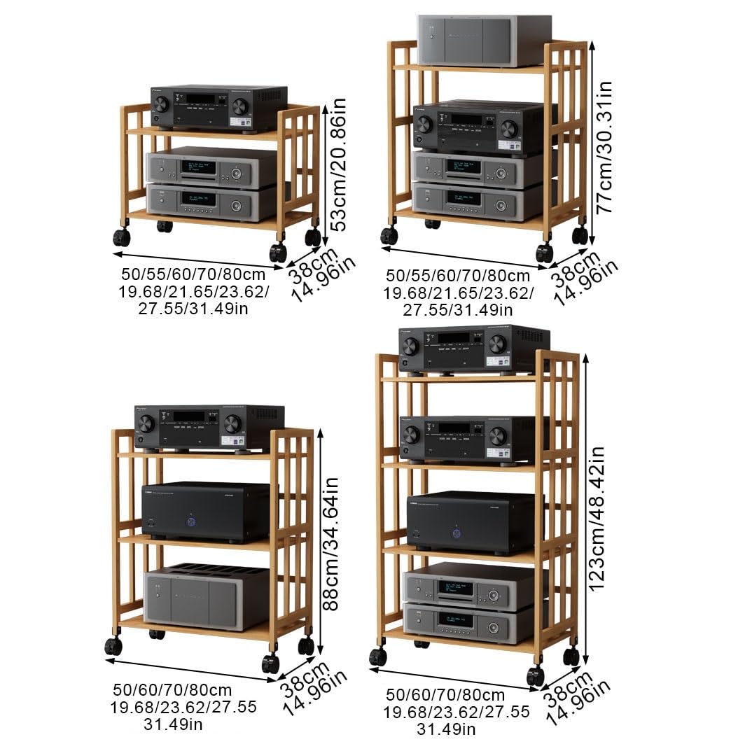Supporto per Dvd con Ruote, Supporto per Videogiochi, Supporto per Media Av, Ripiano Angolare, Supporto Tv Angolare Mobile, Mobile Espositivoo per Lettori Dvd/Decoder Via Cavo/Console Di Gioc