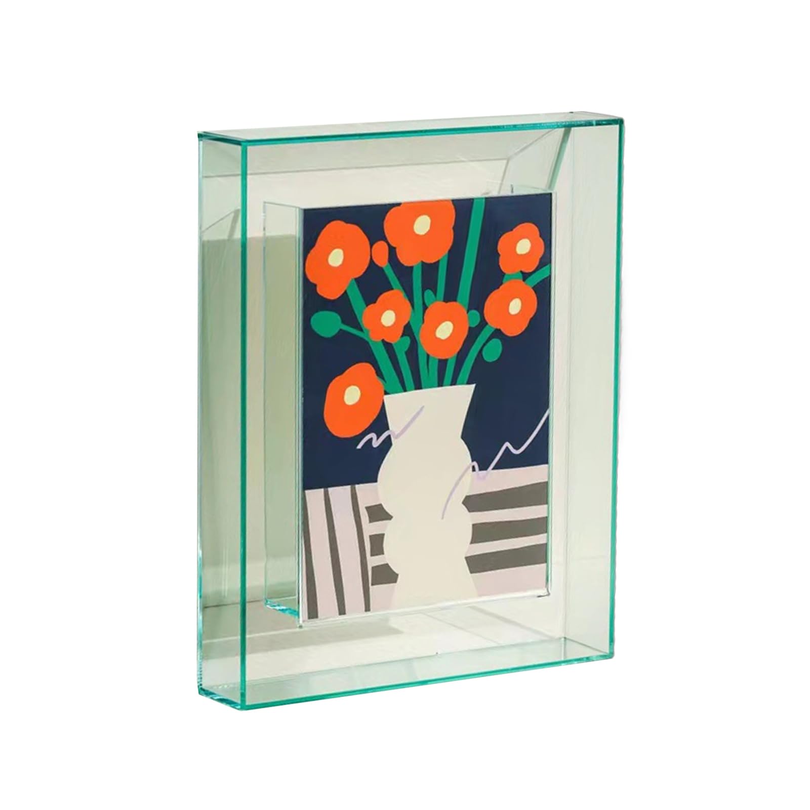 XuQiZZpp Contemporary Acrylic Photo Frame Clear Photo Holder Desktop Display Photo Frame Stable