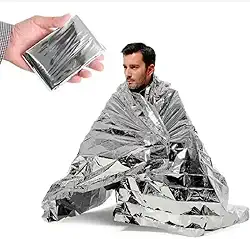 Cobertor Manta Térmica de Emergência Resgate Isolante Aluminizado – Kit com 6 Unidades