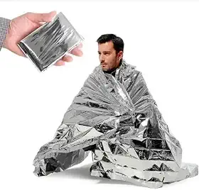 Cobertor Manta Térmica de Emergência Resgate Isolante Aluminizado – Kit com 6 Unidades