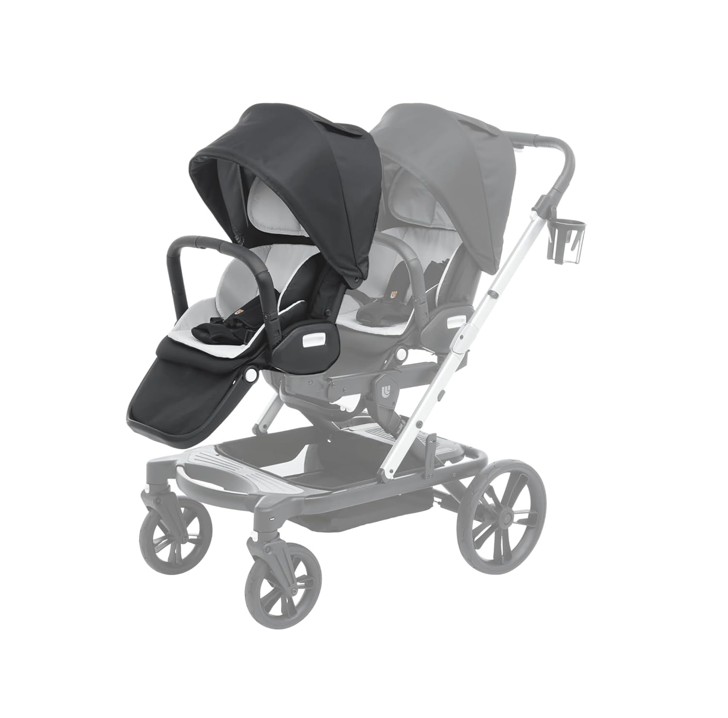 Unilove Trio Trolly Wagon Stroller Accessories - Infant Car Seat Carrier with Stroller Adapter, Cushion, Cup Holder, and Shopping Basket