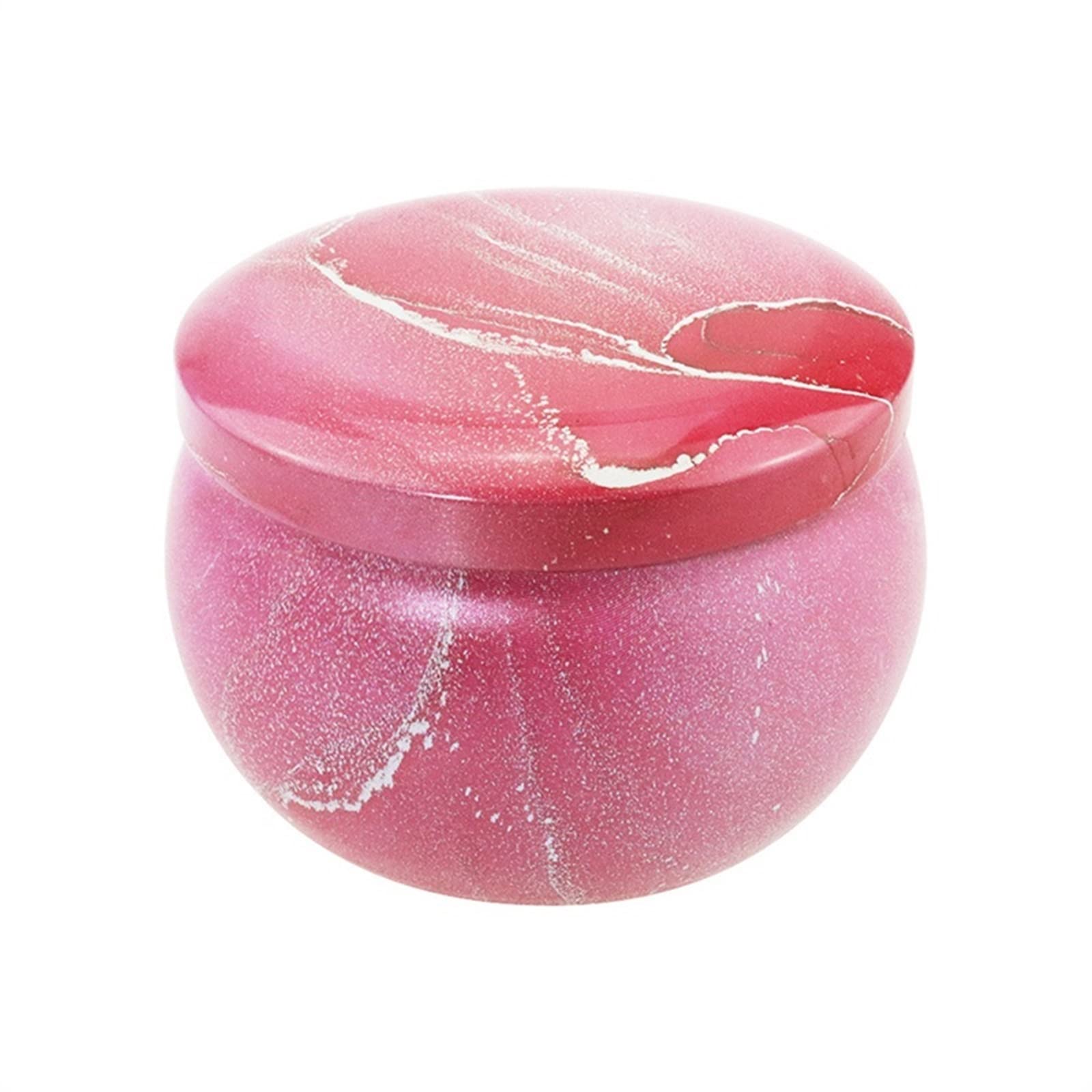 JINGYAN Tea Storage Jars Aromatherapy Metal Tin Jars Coffee Tea Spice Candy Jewelry Storage Case Candle Making Containers Box Multifunctional