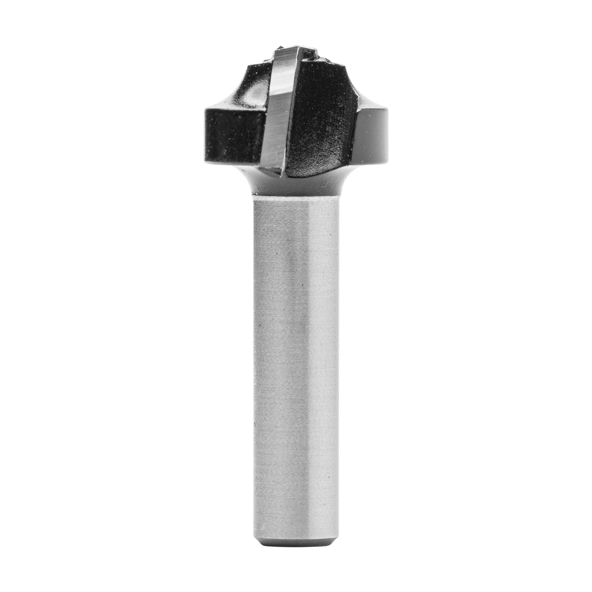 ENT 12760 Fresa para cuarto de círculo, en carburo, vástago (S) de 8 mm, diámetro (D) de 19 mm, NL 11 mm, R 4 mm, SL 32 mm