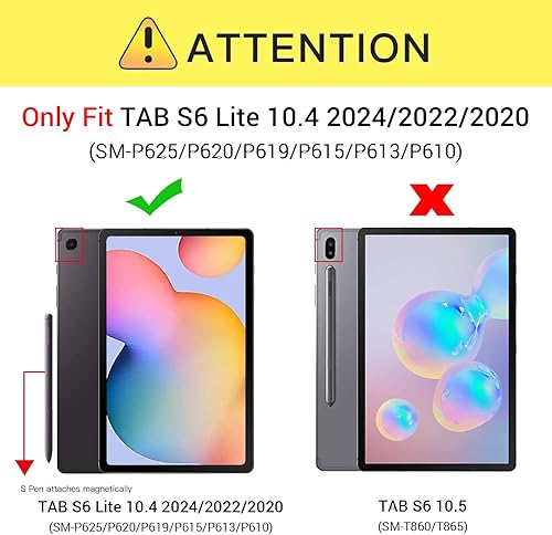 Miniatura 2 de ZtotopCase Funda para Galaxy Tab S6 Lite 20222020 de 10.4 pulgadas con soporte para bolígrafo, encendido y apagado automático, funda delgada de