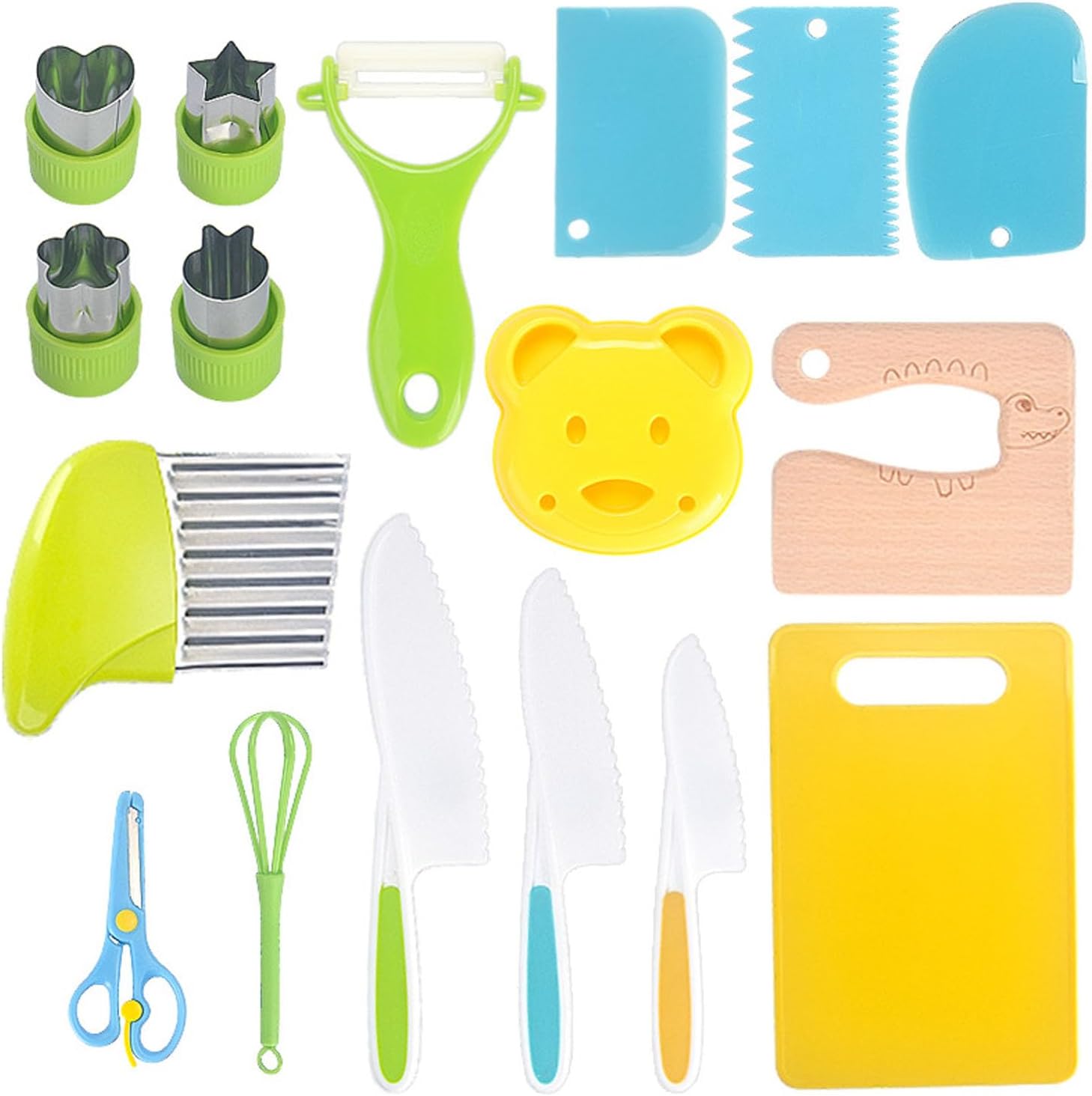 WADY Kids Safe Knife Set, Montessori Kitchen Tools for Toddlers Kids