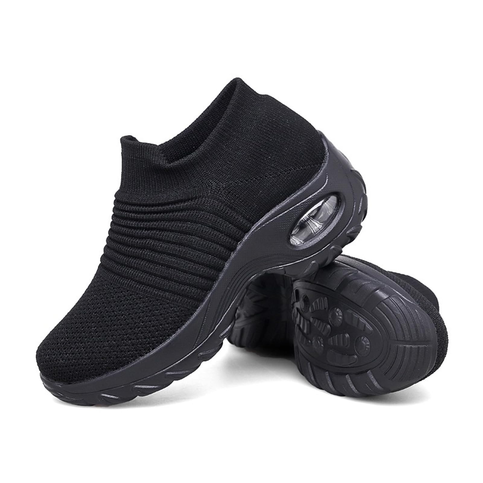 Hitmars Scarpe Ginnastica Donna Sneakers Running Camminata Corsa Basse Tennis Air Traspiranti Sportive Gym Fitness Casual Comode Nero Blu Rosa Cachi Bianca Taglia 35-44