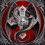 Diamond Painting,Sunnay Cool Schädel Love Liebe Persönlichkeit 5D Diamant Zeichnung Full Drill Großer DIY Stickerei Kreuz Stich Kreuzstich Dekoration Wohnzimmer Schlafzimmer (Schwert Drache, 30x40cm)