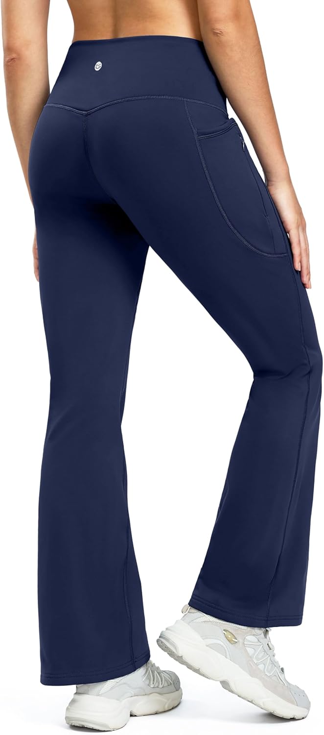 G Gradual Women's Fleece Lined Pants Water Resistant Winter Warm Thermal Leggings Hiking Yoga Pants Women with Zipper Pocket - Image 4