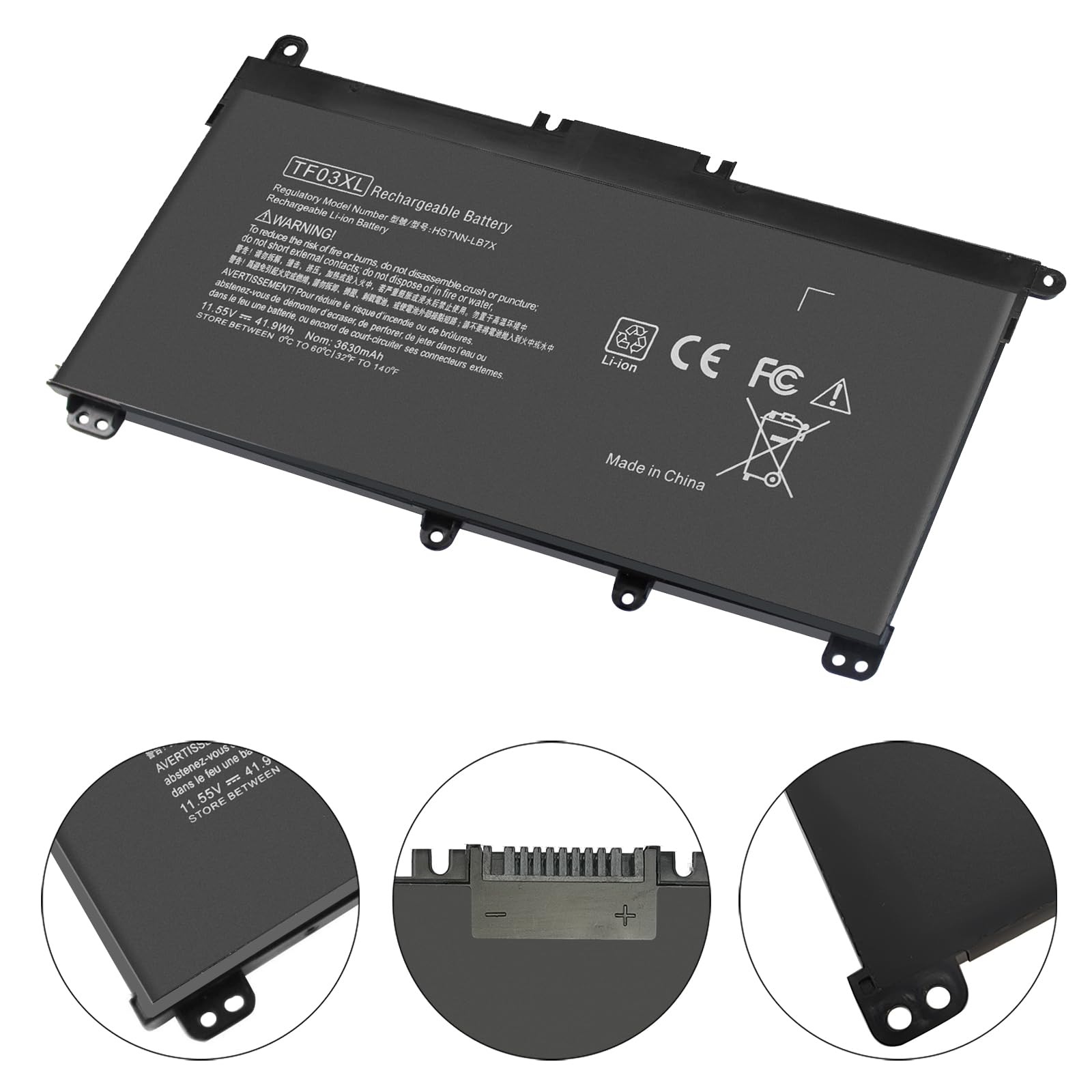 TF03XL 920070-855 Battery for HP Pavilion 17 15 14 17-AR050WM 15-CC023CL 15-CC050WM 15-CC060WM 15-CC123CL CC563ST 15-CD040WM 17-AR 15-CC 15-CD 15-CK 14-BF 920046-121 421 541 HSTNN-LB7X IB7Y Laptop