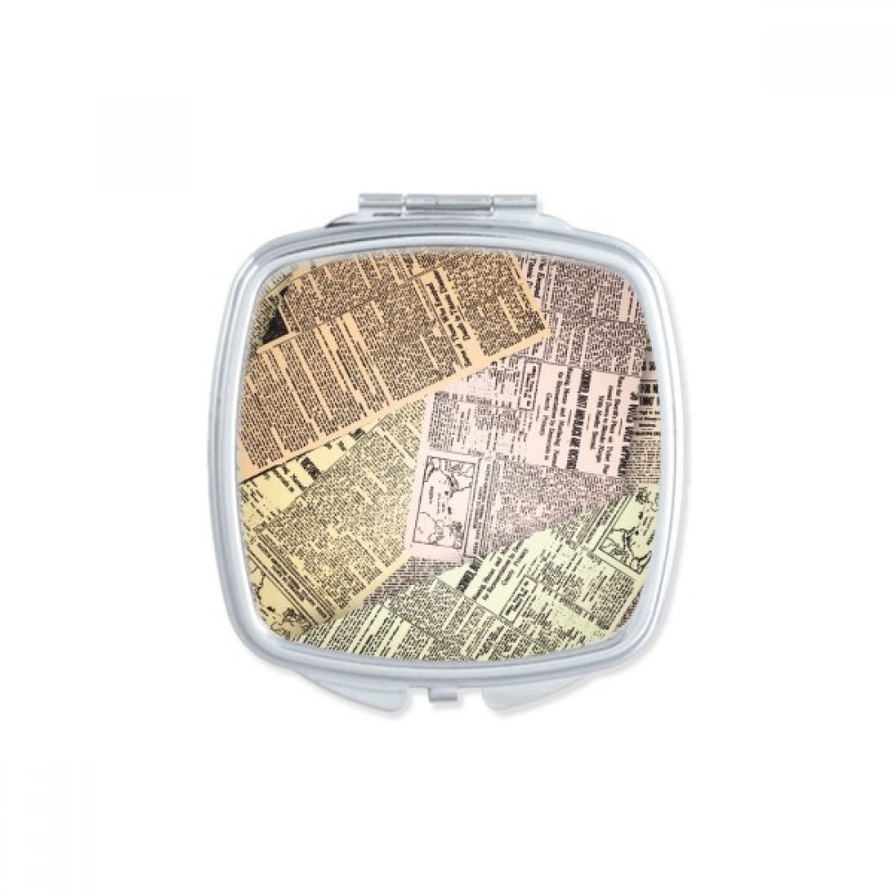 Miroir de poche à la main carré portable pour maquillage et cadeau mignon multicolore
