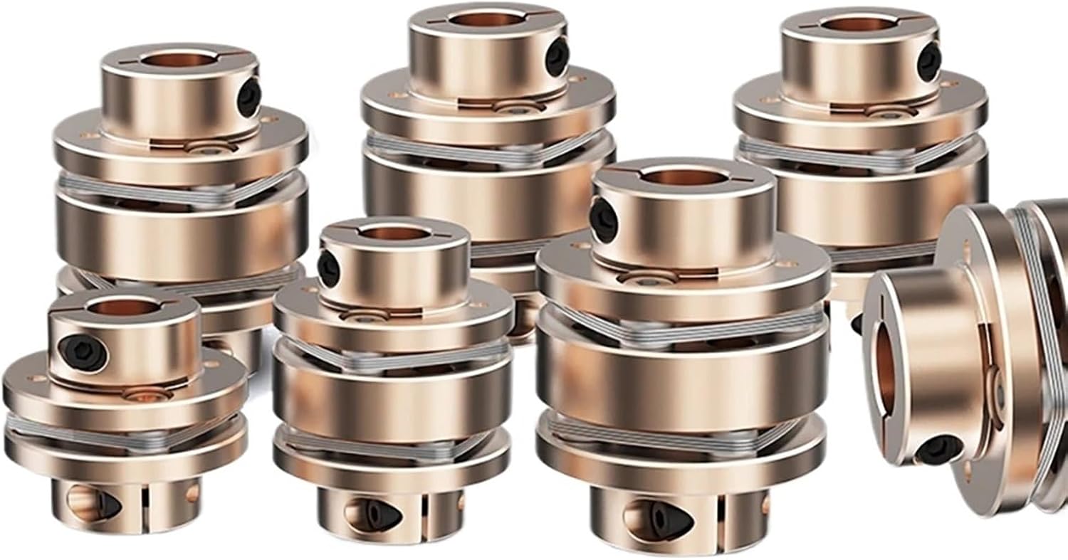 Flange Coupling LE D45L35/50 Flexible Motor Shaft Coupler Aluminium Diaphragms Universal Joint for 3D Printer Cardan(LE2-B-D45L50-13X13)