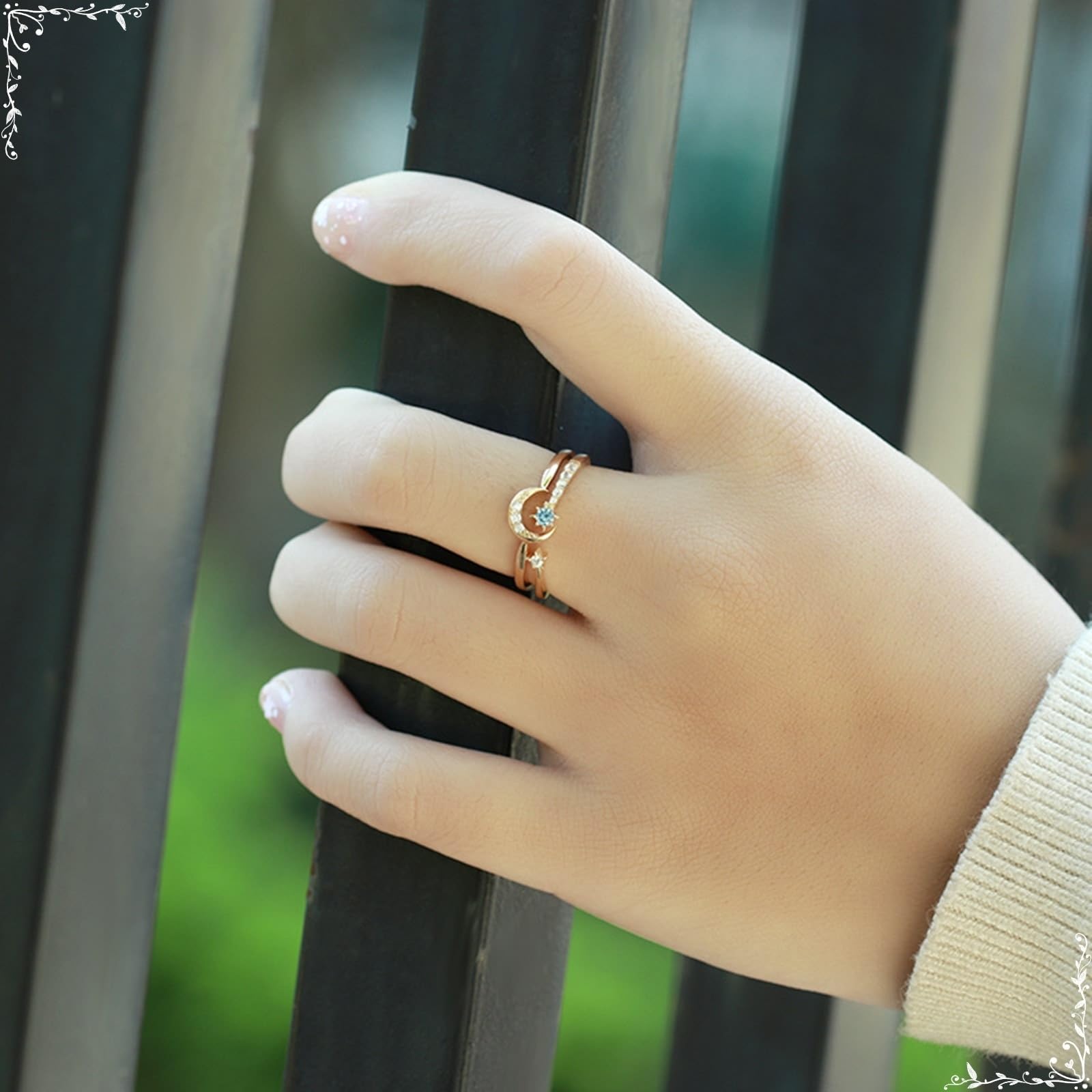 Wycian Engagement Ring For Women 18K Gold, Gold Ring zum Basteln Größe 45 (14.3) für Damen Neujahr