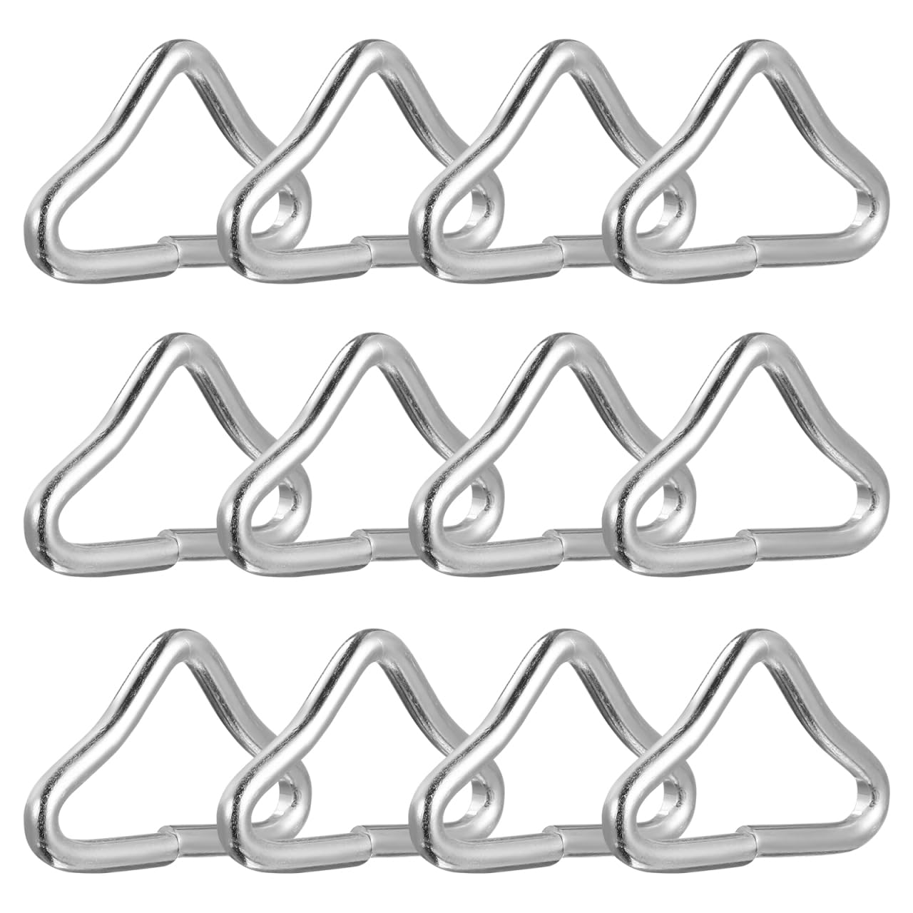 SEWACC 20pcs Metal Triangle Buckle Replacement Parts - Trampoline Triangle Ring Connectors for for Trampoline Jumping Mat Repair