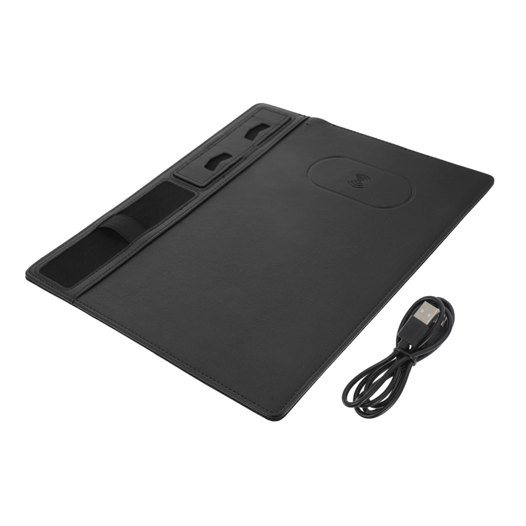 Tappetino Pu in Wireless Ricarica per Supporto Mouse per Telefono, Superficie Anti-spruzzo Scrivania Ufficio