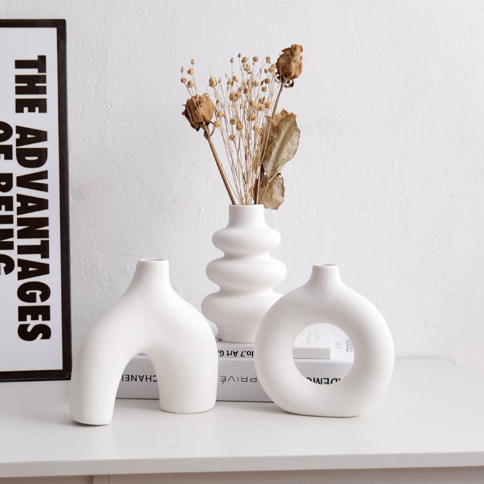 Jarrones de cerámica minimalistas con diseño de alta calidad