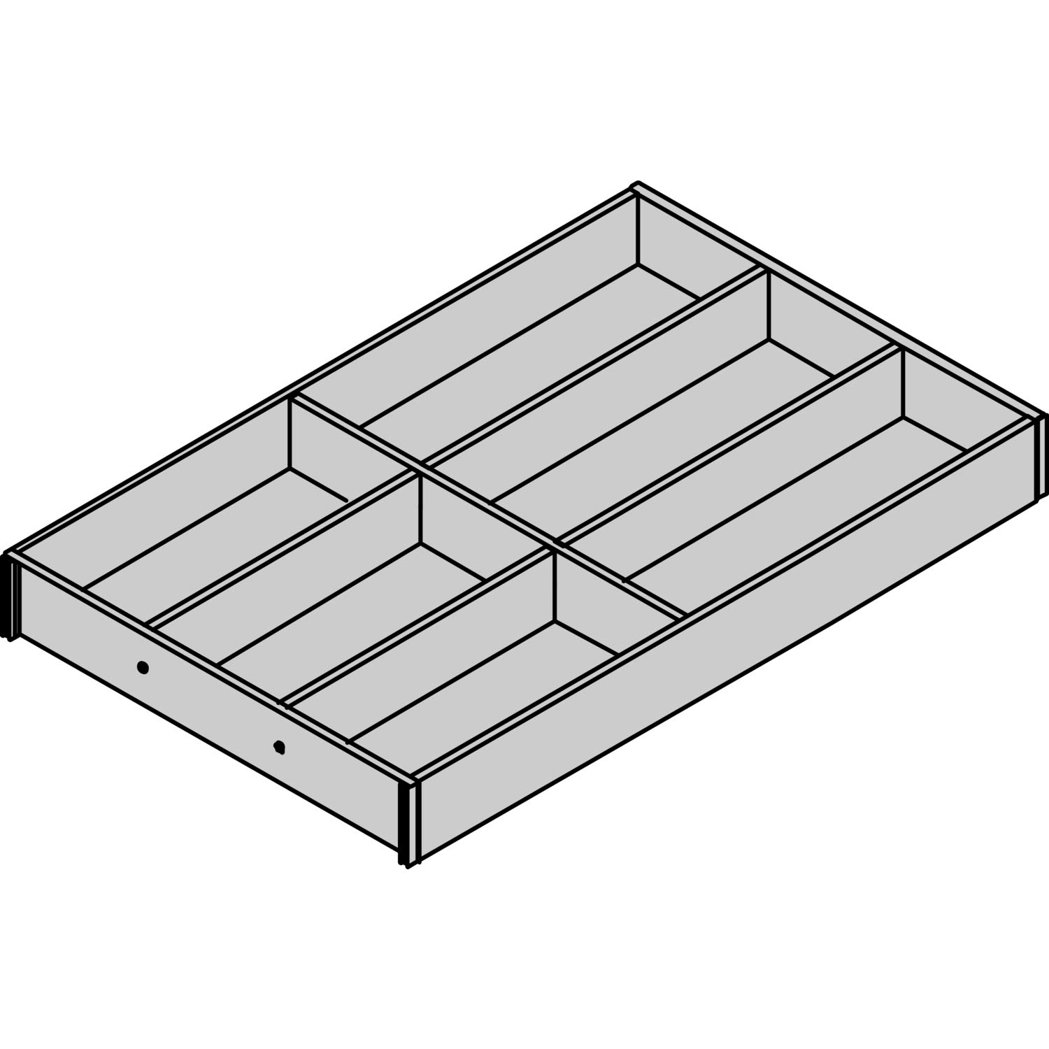 blum AMBIA-LINE wkład na sztućce | premium organizer szuflady do nowoczesnych kuchni i mebli | porządkuje sztućce | z nóżkami antypoślizgowymi | 47×30×5 cm | Orzech Tennessee