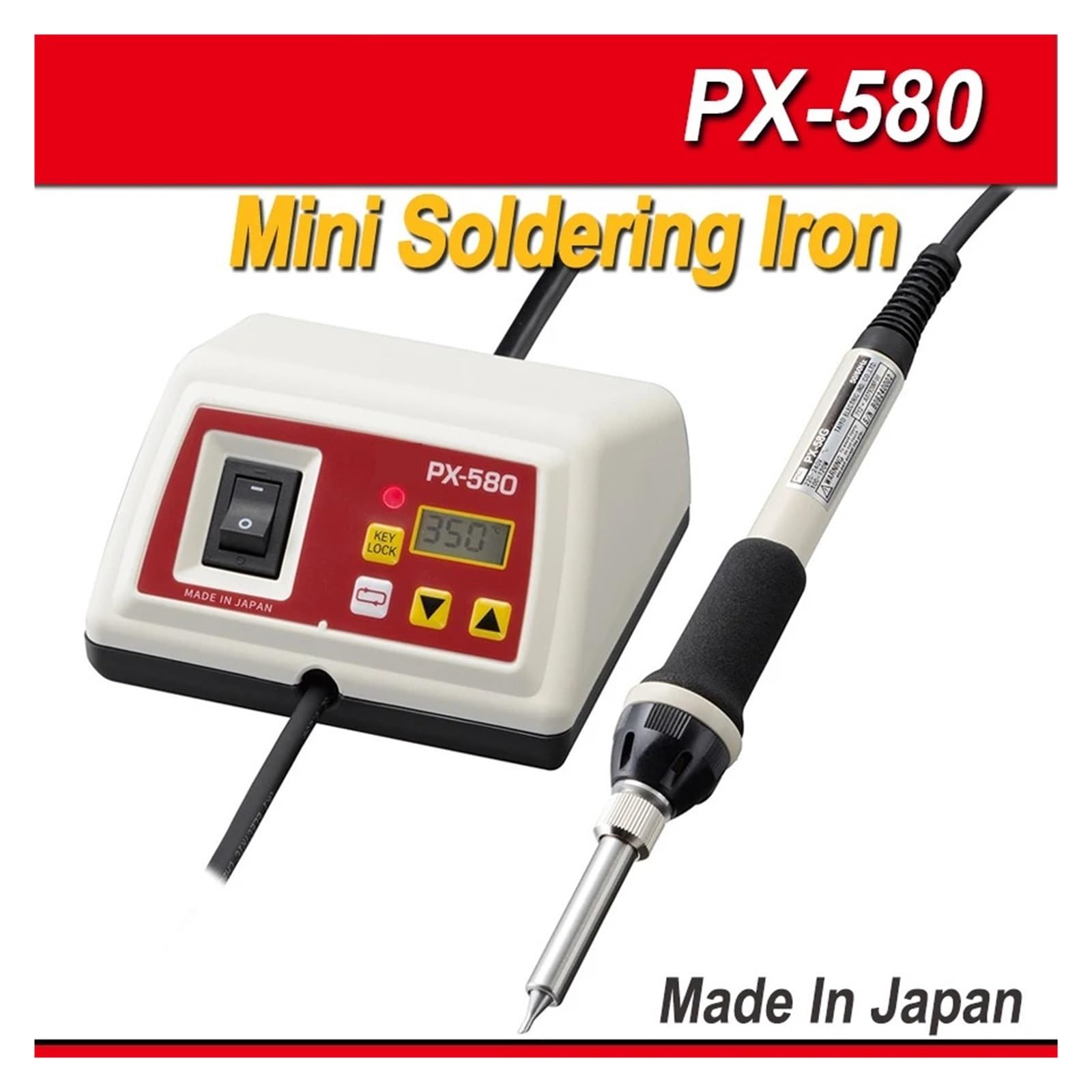 Mini Station de soudage PX-580 avec température contrôlée sans Support en Fer, Chauffage Rapide de 200 à 500 ℃ (Noyau de Remplacement)