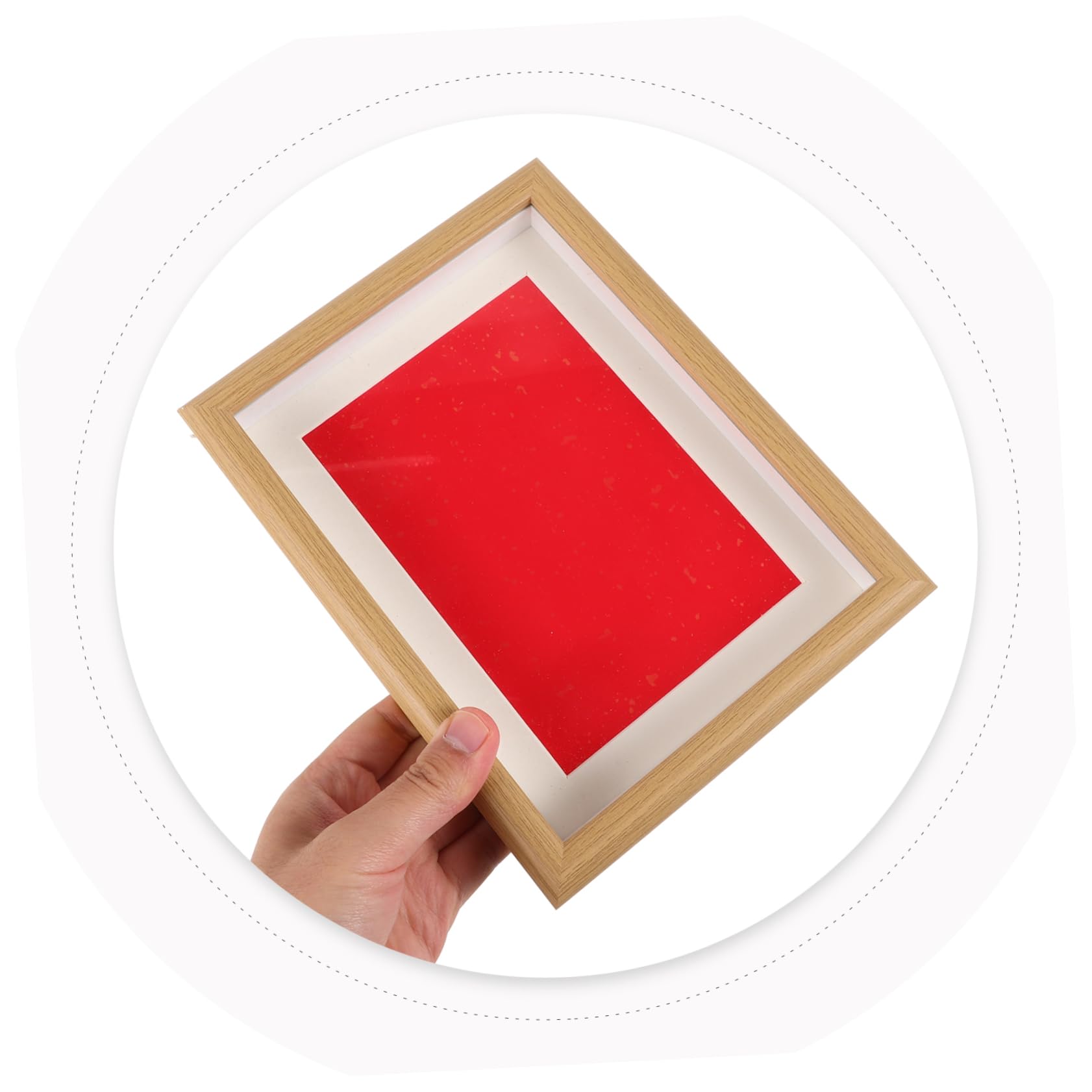 Levemolo Beautiful Diy Chinese Calligraphy Frame Wooden Picture Display Frame Resistance to Wear and Break