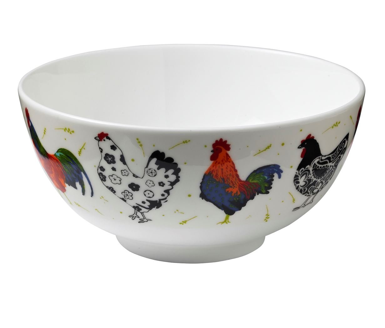 Ulster Weavers White Rooster Bone China Soup/Cereal Bowl, 5.9-Inch