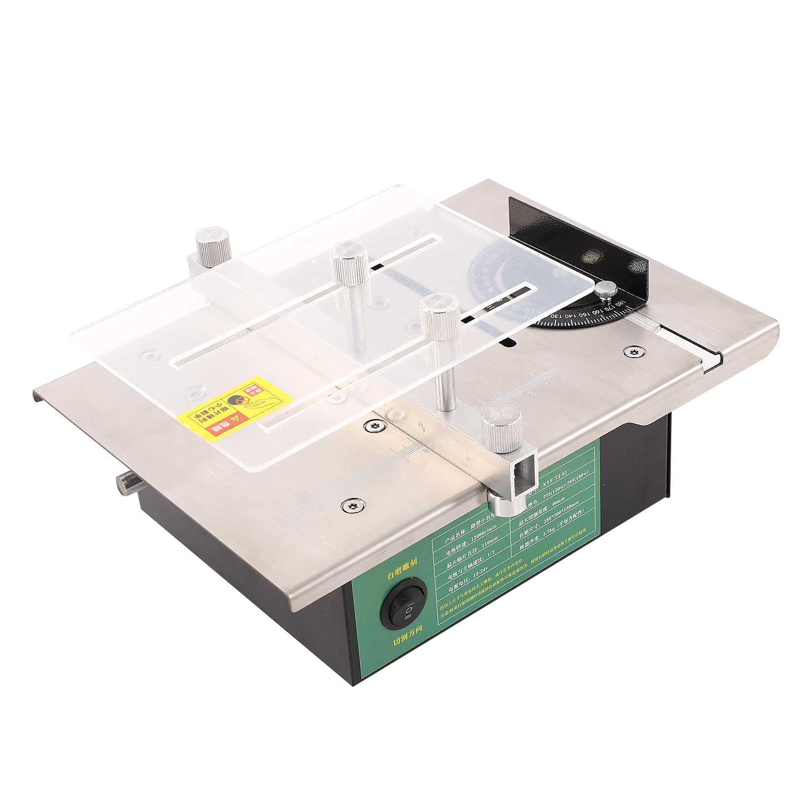 Mini piła stołowa do cięcia stołowego z 7 regulacją prędkości i maksymalną głębokością 40 mm - wielofunkcyjne elektronarzędzie do ręcznego cięcia drewna, metalu, plastiku i akrylu