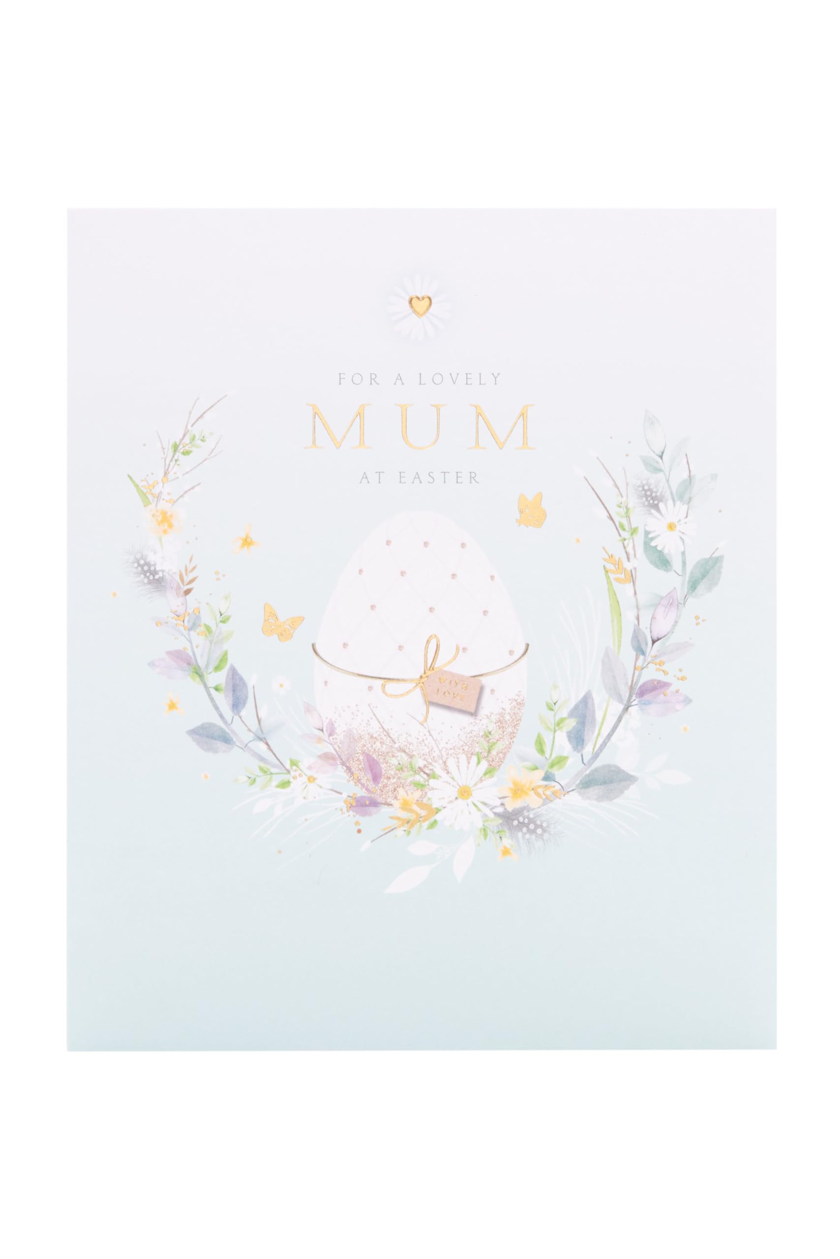 UK Greetings | Easter Card for Mum | Her, Girls, Women | Beautiful Egg Design | With Envelope | 15.9 x 18.4 cm