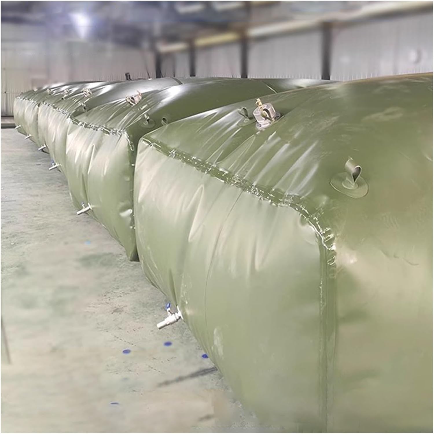 Collapsible Water Storage Containers TPU Fuel Bladder Oil Storage Bag, Foldable Spare Oil Container Tank for Boat Rv Off Road Car, Green(1x0.7x0.45 m 300 L/79 Gallon)