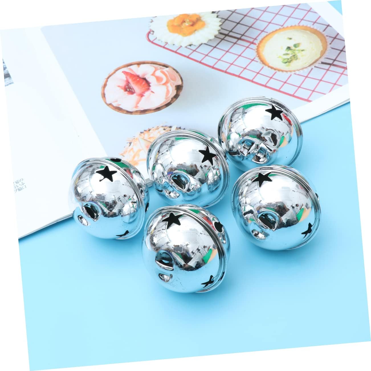 IMIKEYA 21pcs Jingle Bells Decor Set Christmas Party Ornaments Home Décor Products Bell DIY Accessory