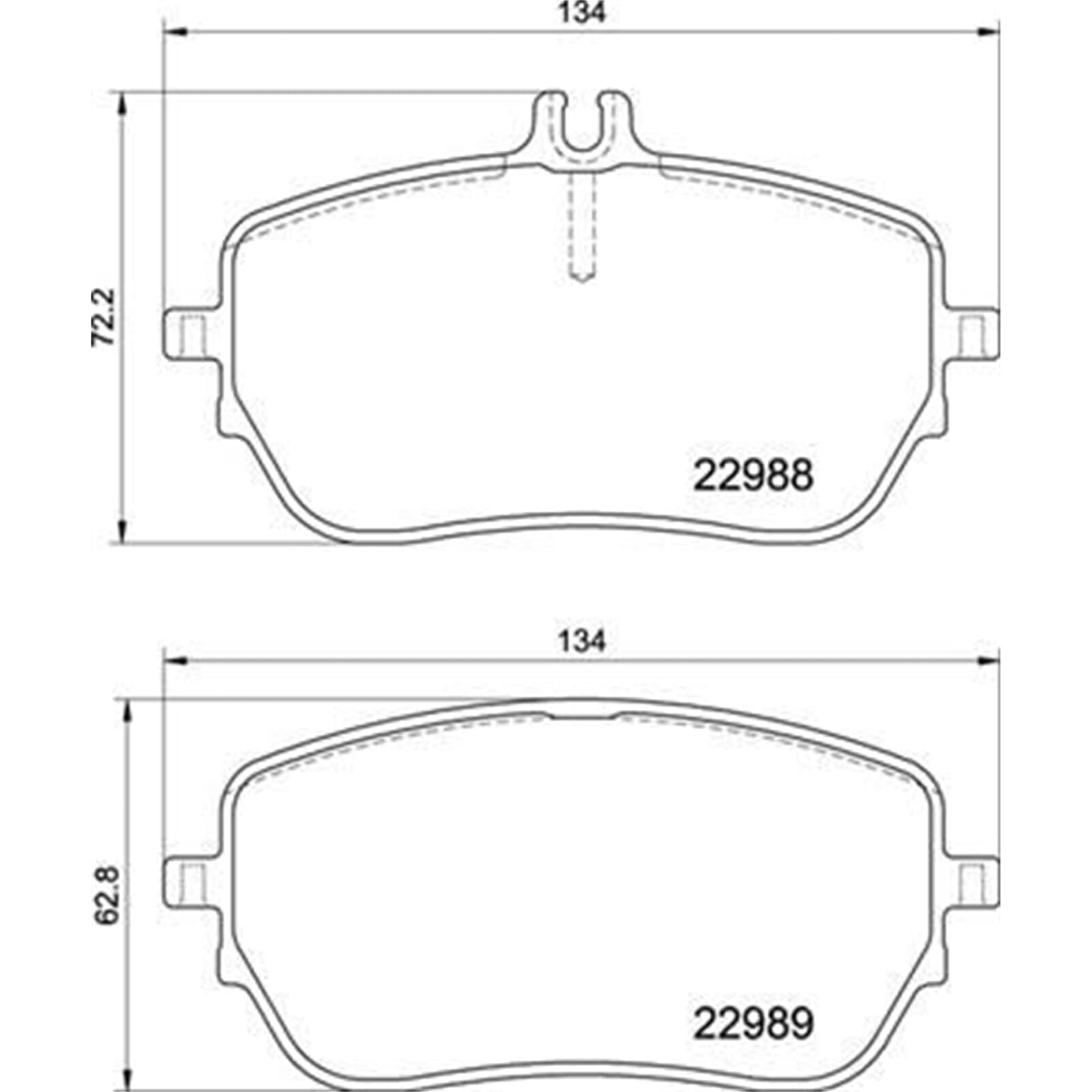 Pastiglie freno Brembo Anteriore P 50 146. Set di 4