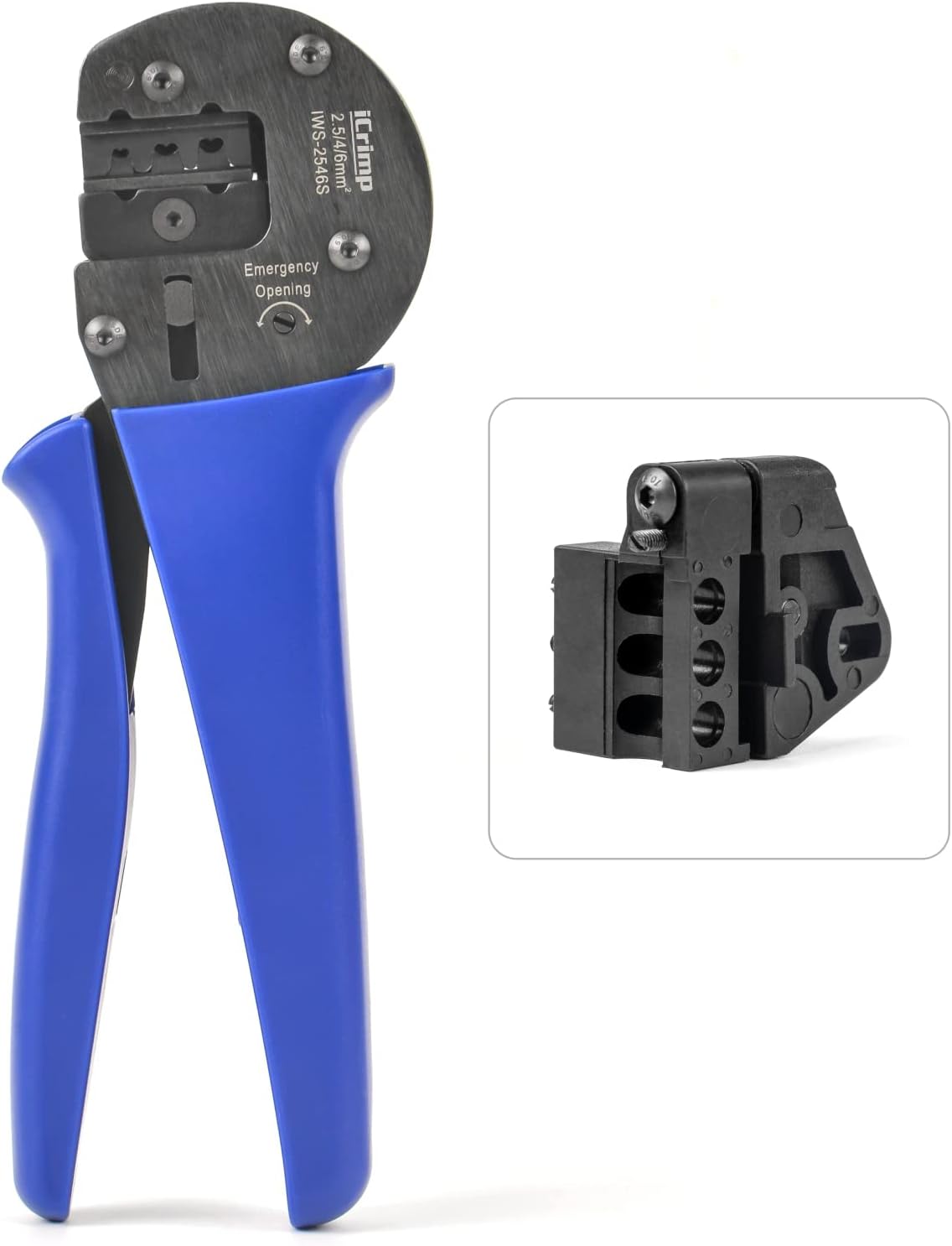 iCrimp IWS4 Solar Crimping Tool, Precision Crimper for 2.5/4/6.0 mm² Solar PV Cables, Compatible with Male and Female Solar Panel Connectors for PV Systems