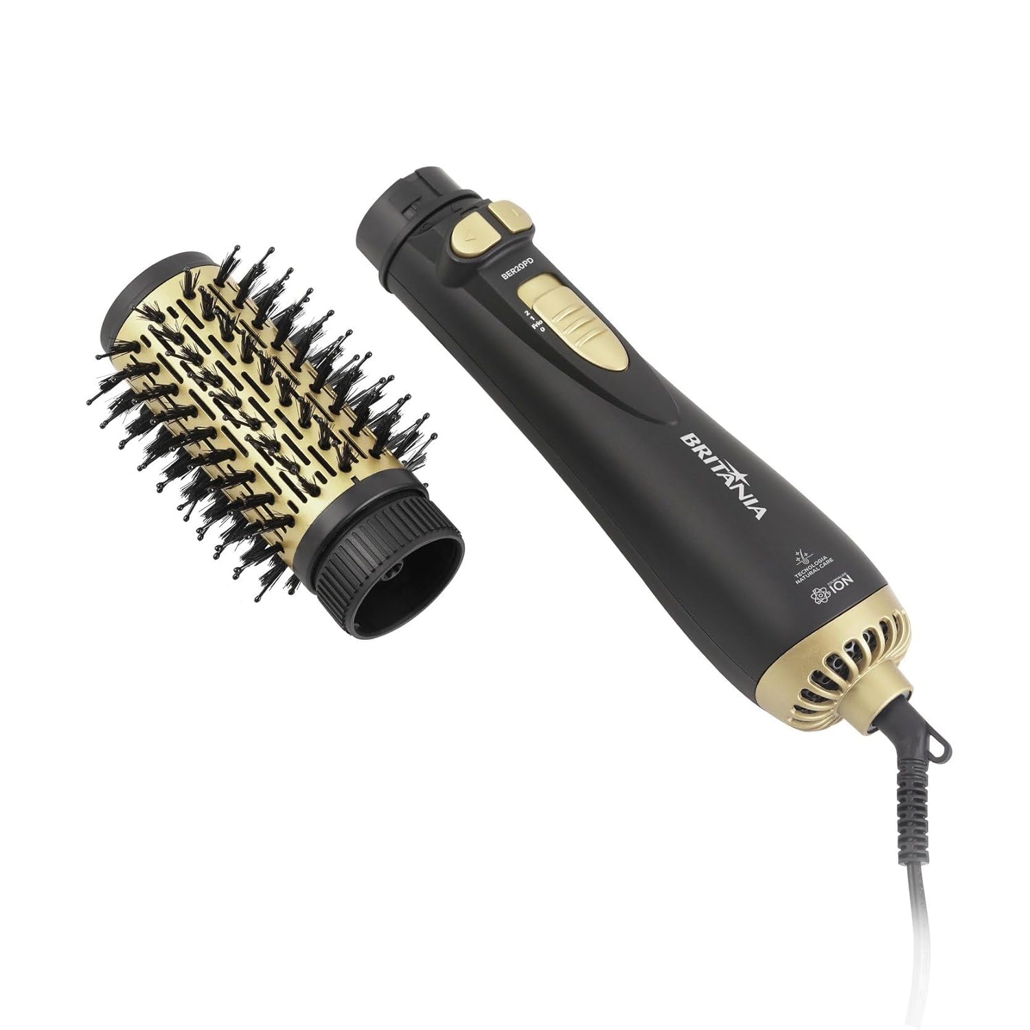 Escova Rotativa Britânia BER20PD 3 Temperaturas 1300W Bivolt em promoção! Veja a oferta e mais achadinhos de Cabelos 2 Hoje é o melhor dia para comprar Escova Rotativa Britânia BER20PD 3 Temperaturas 1300W Bivolt com aquele preço maroto! Promoção! Aproveite a oferta! 2