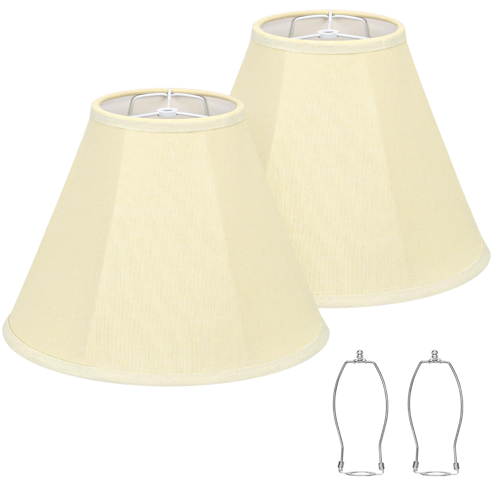 Bell Lamp Shades Set of 2 Cream