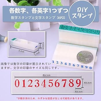 Amazon.co.jp: LIKENNY お名前スタンプ 数字 スタンプ 数字
