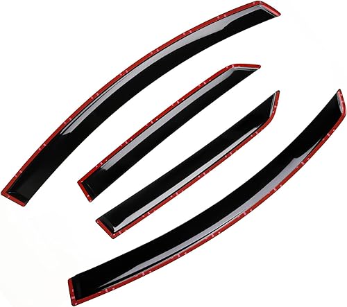 Miniatura 7 de Kinwrdsn Protectores de lluvia con cinta adhesiva para ventana lateral, visera de ventana para Ford EcoSport 2018-2023, deflector de ventilación,