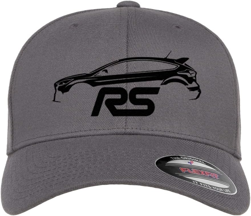 Ford Focus RS Sports Car Flex 6277 Athletic Baseball Fitted Hat Cap