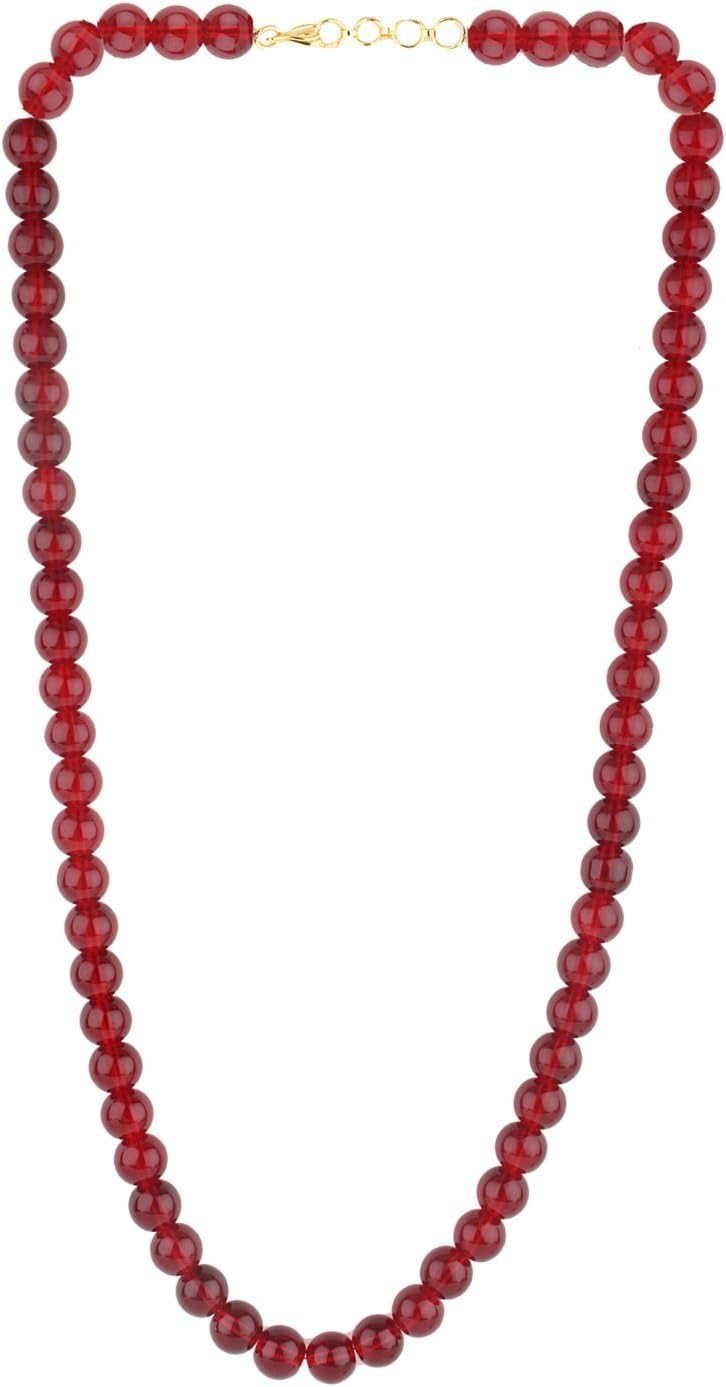 Efulgenz Beaded Necklace Pearl Indian Jewelry Chain Necklace Faux Pearl Handmade Strand Beaded Necklace Bollywood Jewelry Sets for Women