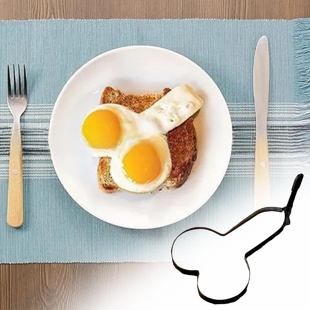 Stampo per uova per friggere, forma antiaderente per una colazione unica e maleducata, design con dito medio, regalo per gli amanti delle uova, perfetto per uso interno o in campeggio