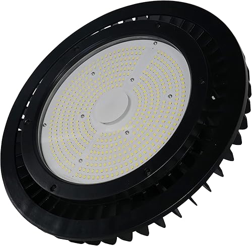 Miniatura 10 de Sunlite 89688 LED comercial UFO High Bay Fixture, 300 vatios, 45000 lúmenes, 5000K Super White, 70 CRI, UL listado, negro, para almacenes, fábricas