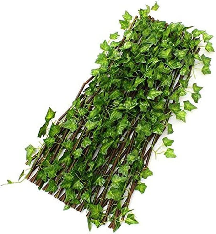 HOMETASTE Plant Fence, Artificial Hedge Green Leaf Faux Ivy Privacy Fence Plant Wall Fake Grass Decorative Backdrop for Indoor,Outdoor Garden Balcony