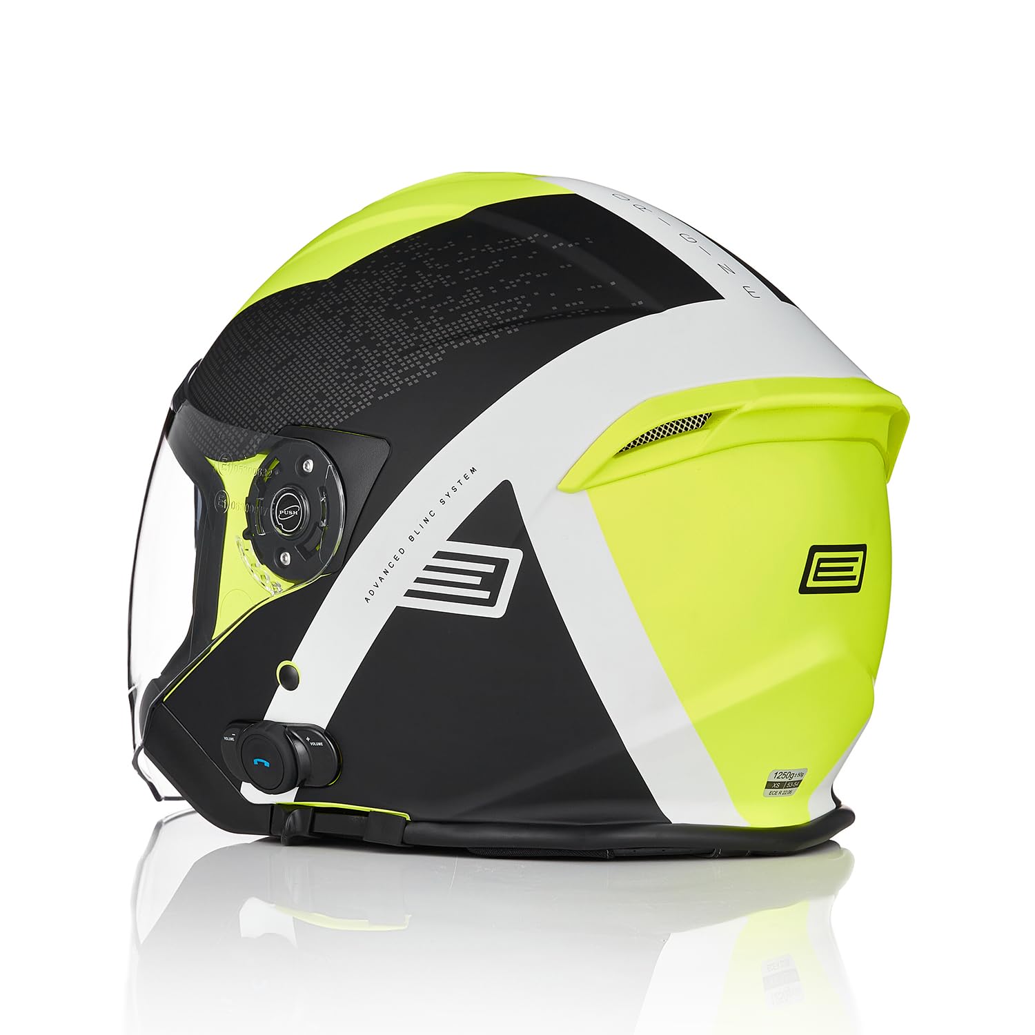 ORIGINE Casco Moto Jet con Bluetooth Casco Scooter con Doble Visera Homologado ECE 22-06