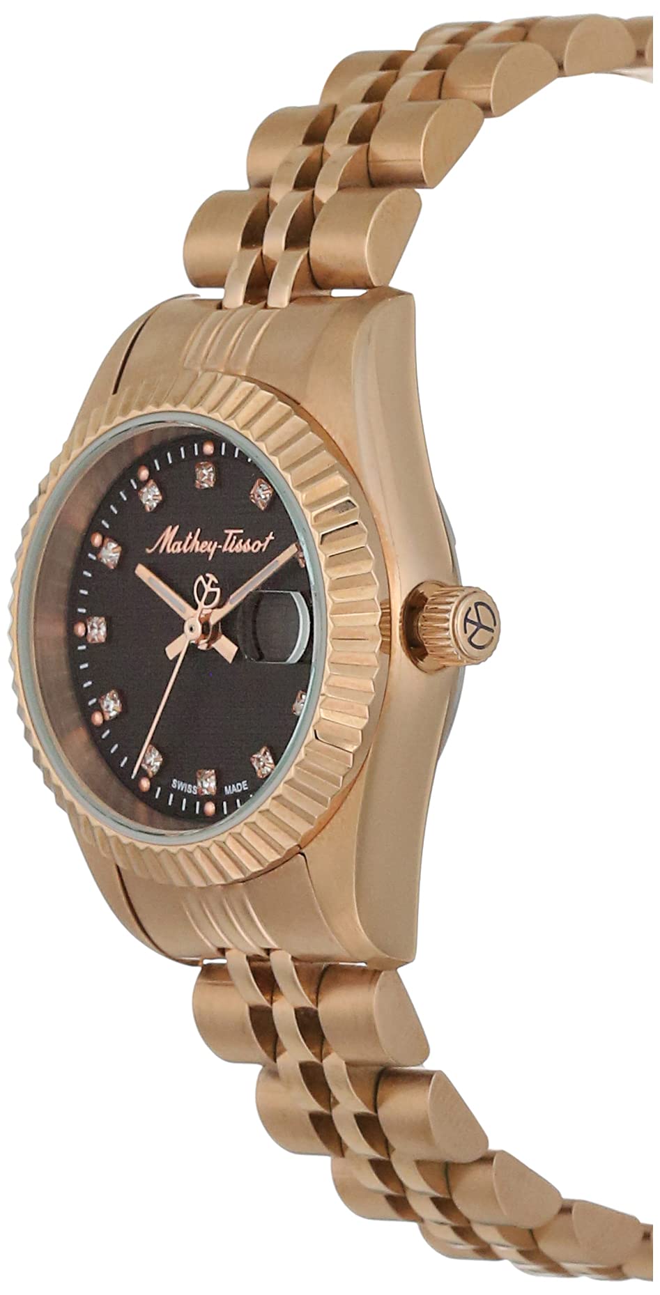 Buy Mathey-Tissot Stainless Steel Swiss Made Analog Brown Dial