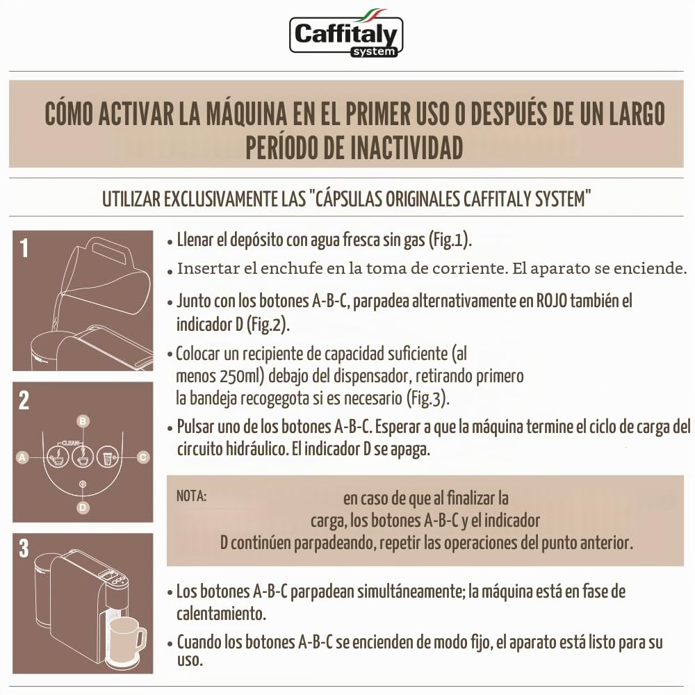 Caffitaly Sistema de cafetera Volta S35 para cápsulas originales, rápida y silenciosa, sistema de múltiples bebidas, dosificación automática, arranque rápido, apagado automático, 42 kWa, color blanco